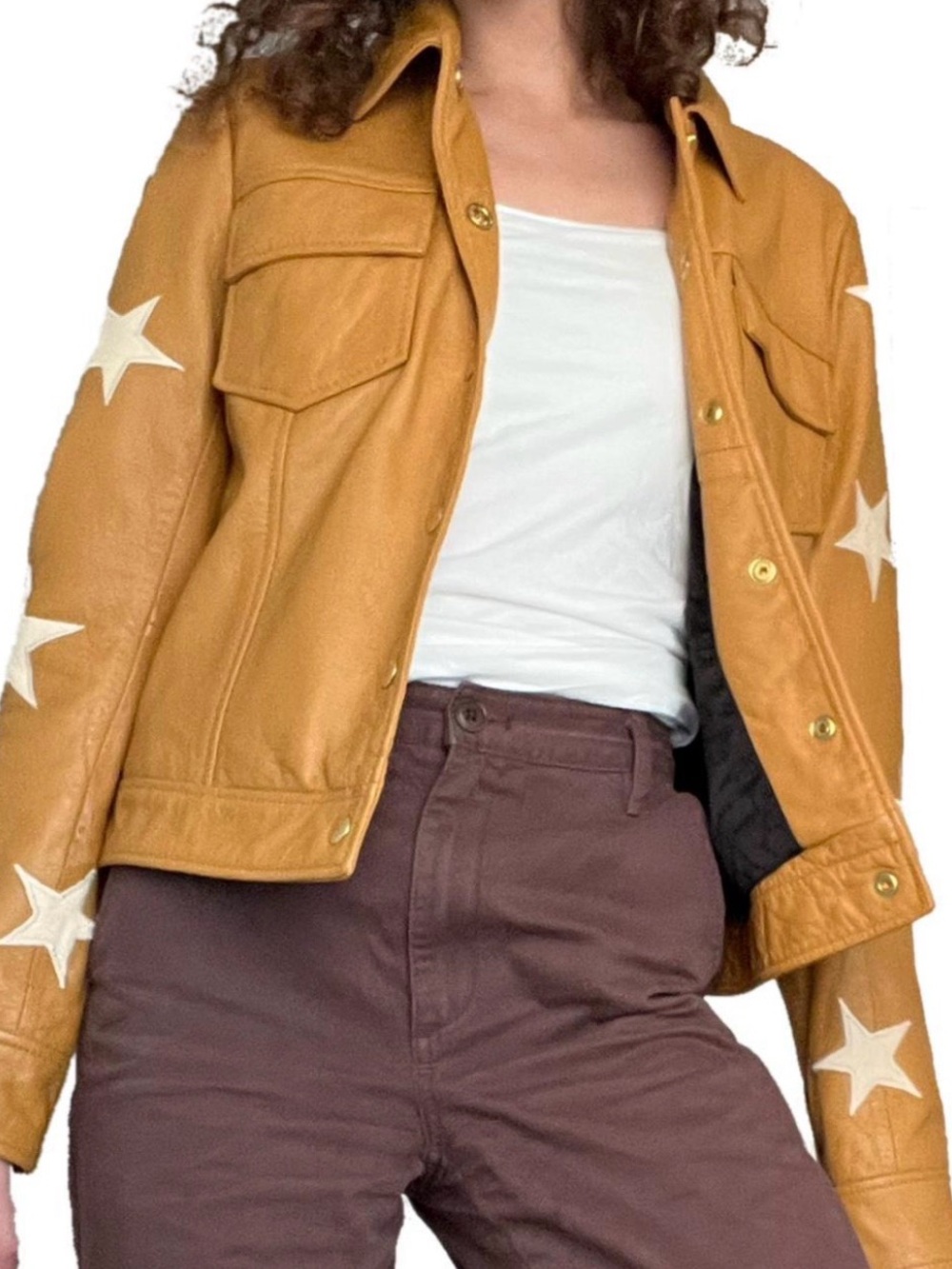Scotch & Soda Leather Star Jacket XS